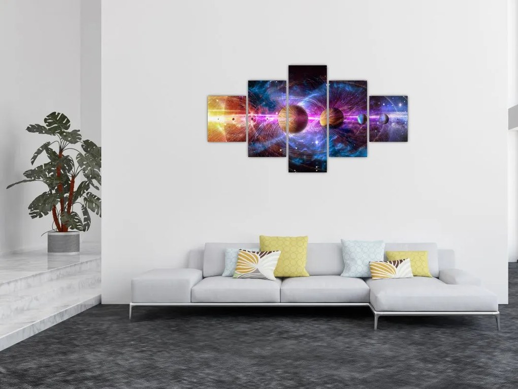 Obraz - Układ Słoneczny (125x70 cm)