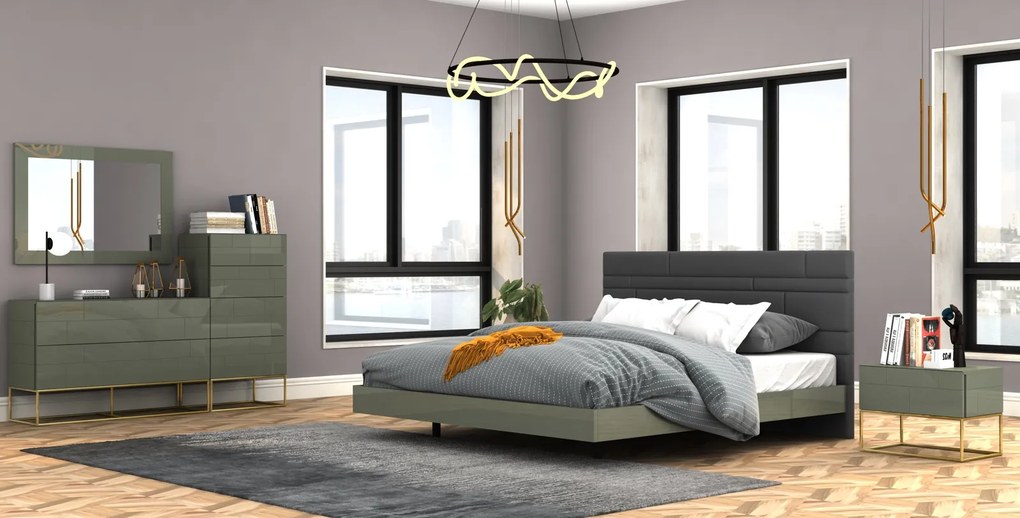 Łóżko sypialniane z tapicerowanym wezgłowiem Rose Hill RH09 180 cm