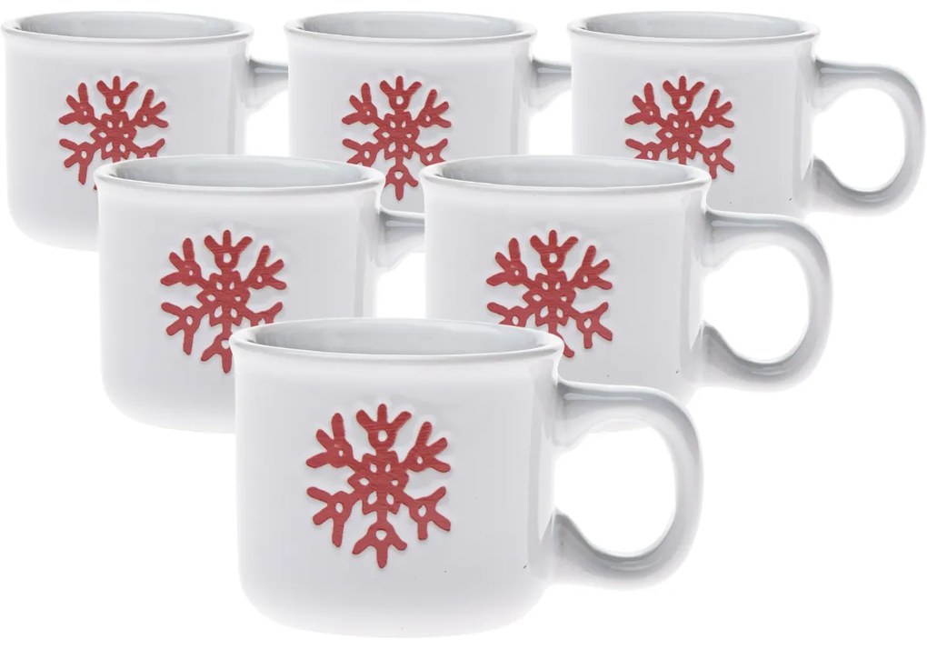 Zestaw 6 ceramicznych kubków Vločka, 90 ml