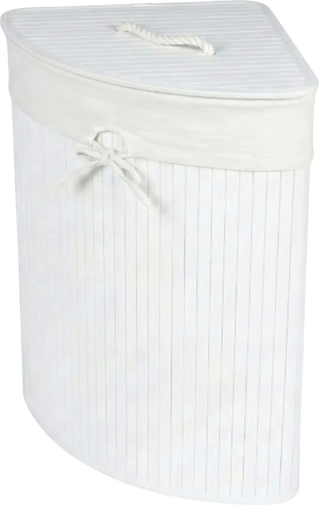 Narożny kosz na pranie ARCO, bambus, 60 l