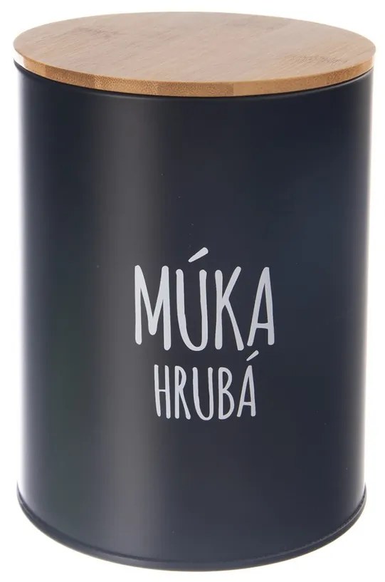 Orion Pojemnik blaszany do mąki gruboziarnistej BLACK
