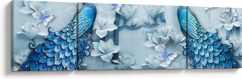 Obraz pawi (170x50 cm)