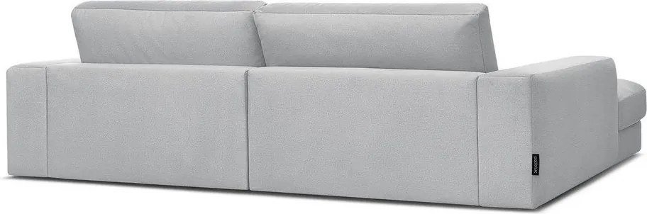 Jasnoszary aksamitny narożnik (lewostronny/z szezlongiem) Sierra – Bobochic Paris