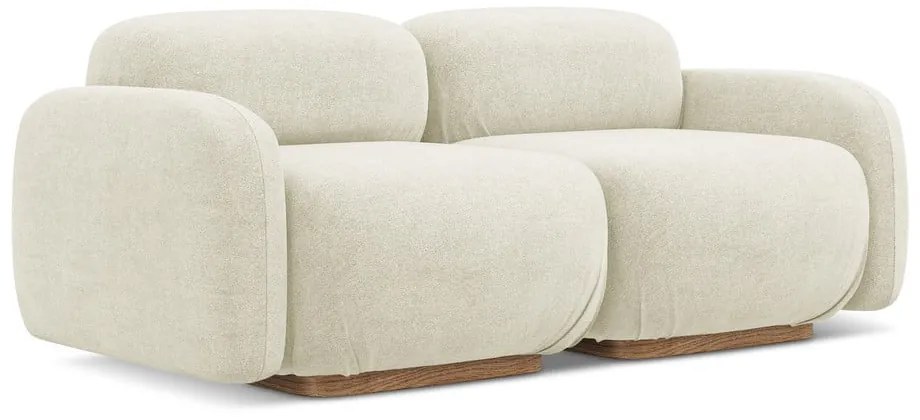 Kremowa sofa modułowa z materiału bouclé 190 cm Ailani – Makamii