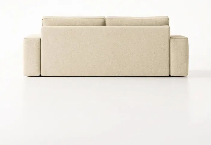 Sofa z Funkcją Spania CAMELIA Beżowa Boucle Nowoczesna