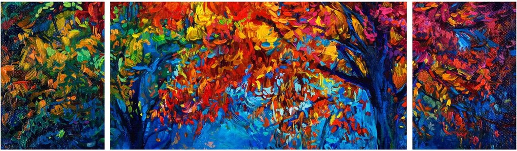 Obraz malowania natury (170x50 cm)