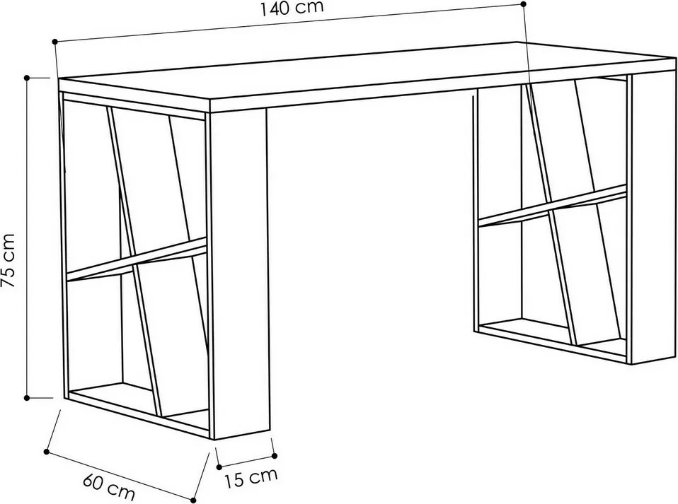 Biurko Honey White and Oak