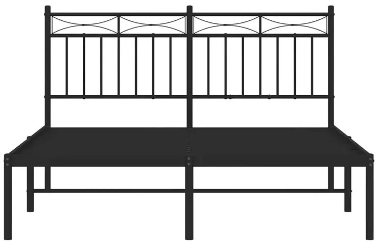 Czarne metalowe łóżko loftowe 160x200 cm Fina