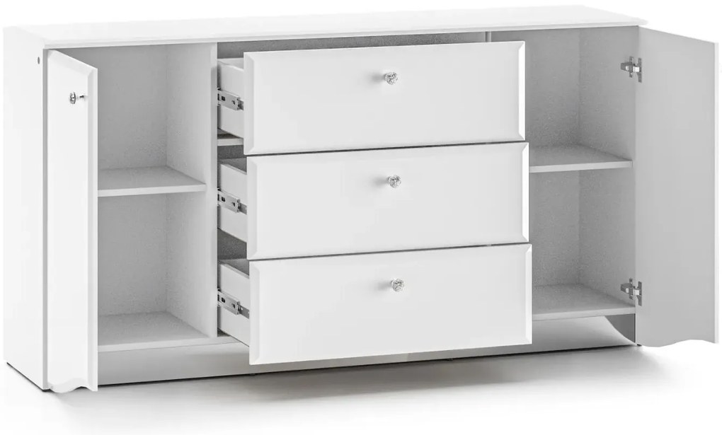 Komoda BLANC 02 2D3S 160 biały połysk ML MEBLE