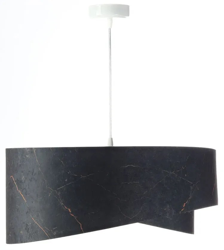 Czarno-srebrna lampa wisząca glamour B7-M56