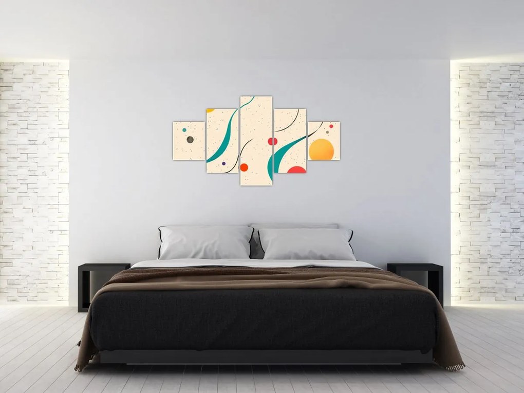 Obraz - Minimalistyczna kolorowa ilustracja (125x70 cm)