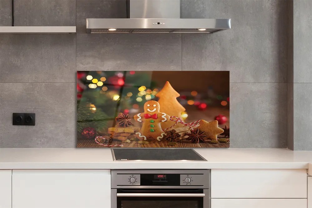 Szklany Panel Piernikowe Serce i Bombki