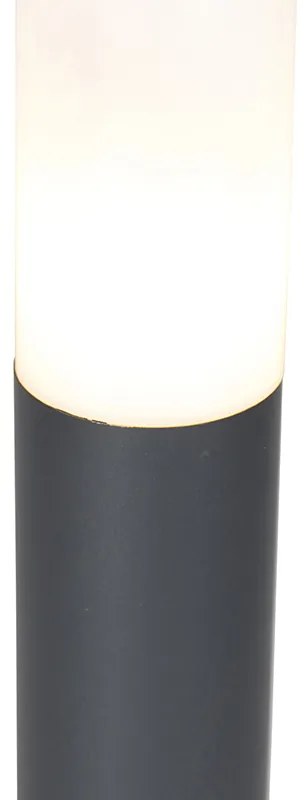 Zewnetrzna Słup ogrodowy antracytowy 80 cm IP44 opal - Rox Nowoczesny Oswietlenie zewnetrzne