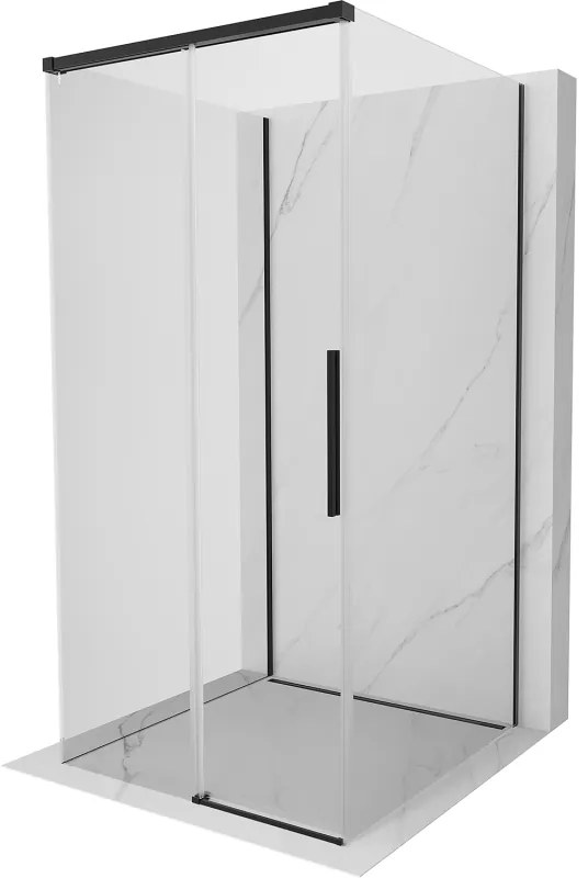 Mexen Rox-3S kabina prysznicowa 3-ścienna rozsuwana 120 x 120 cm, transparent, czarna - 8C2-120-120-70-00-3S