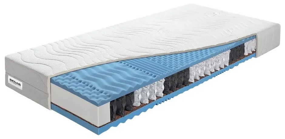 Twardy/średnio twardy dwustronny materac sprężynowy 90x200 cm BonFlex PLUS – BENAB