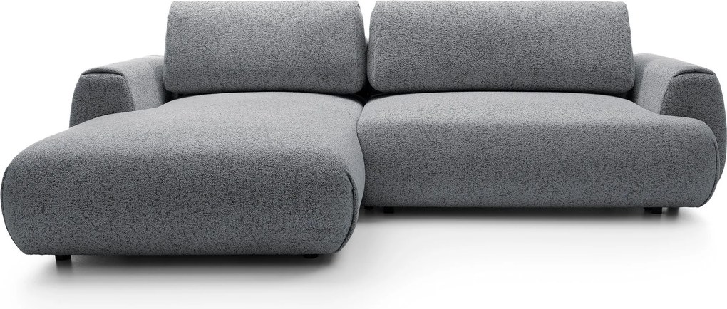 Masseno Narożnik ZEST z funkcją spania i pojemnikiem na pościel Narozniki L, Rozkładana sofa - Szary, PUENTE 94