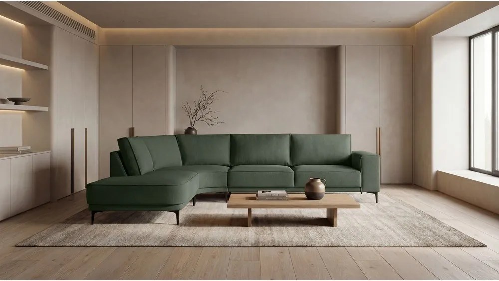 Narożnik (lewostronny) w kolorze khaki Copenhagen – Scandic