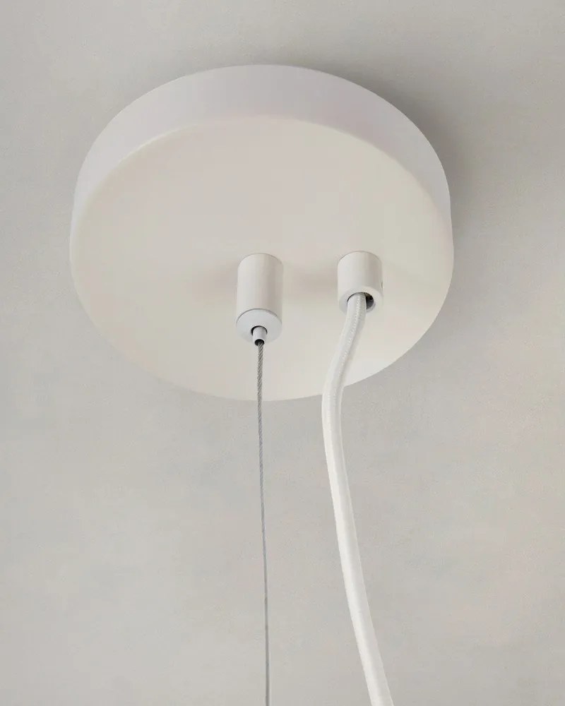 Biała lampa sufitowa z tekstylnym kloszem ø 76 cm Somar – Kave Home
