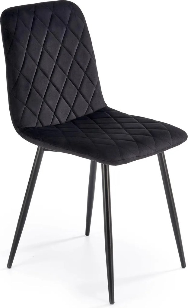 Pikowane krzesło do jadalni K525 Halmar z tkaniny velvetowej