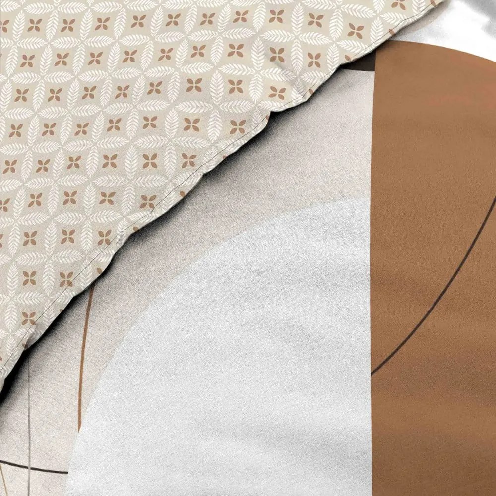 Biało-beżowa bawełniana pościel dwuosobowa 240x220 cm Natacha – douceur d'intérieur
