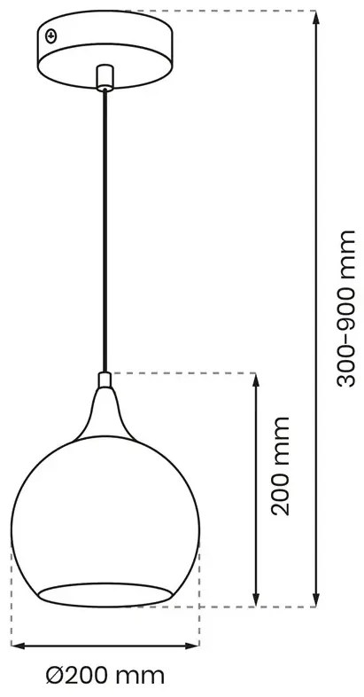 Okrągła lampa wisząca w stylu glamour - N65-Cordon