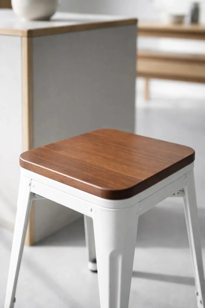 Taburete Torix Pequeńo Madera Natural