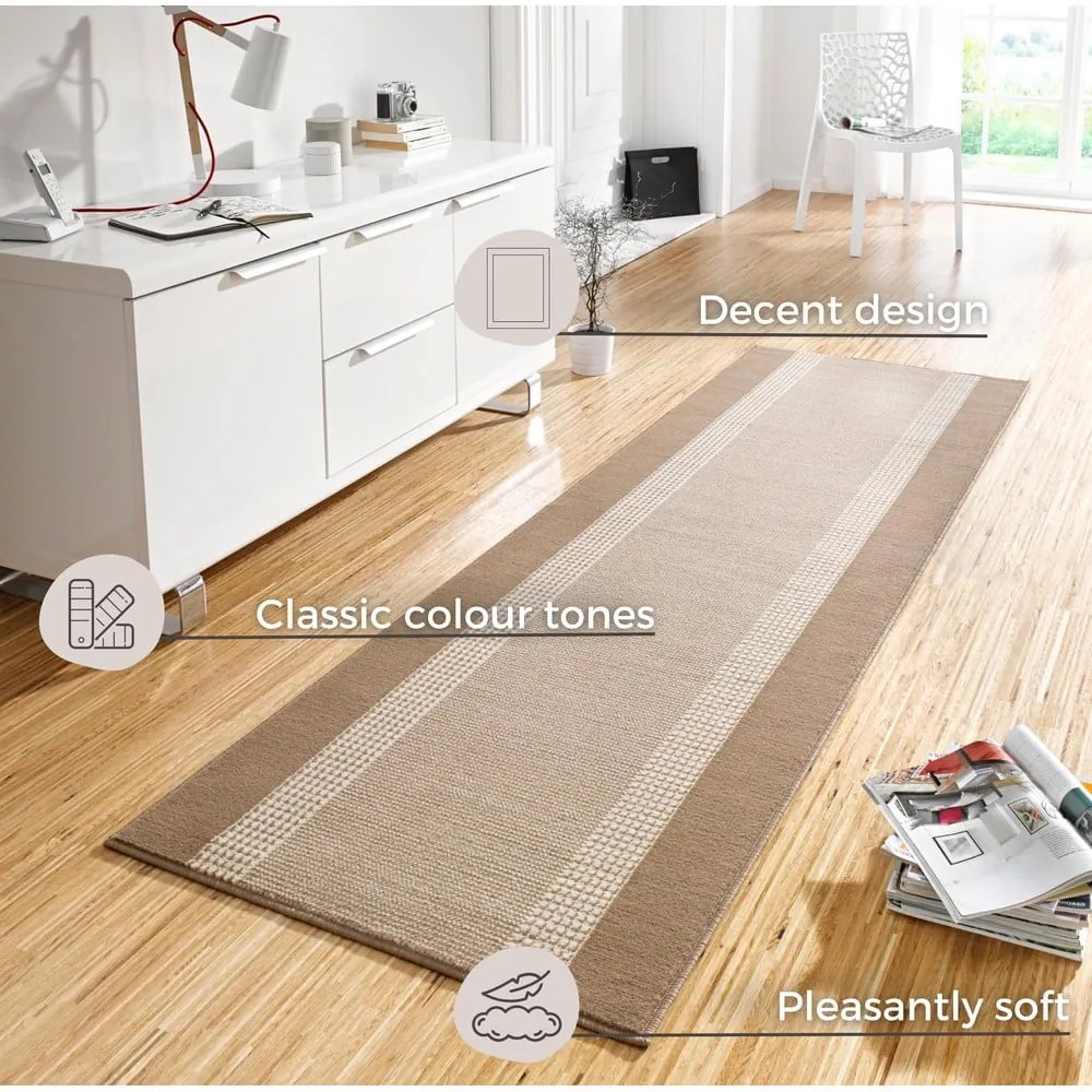 Beżowo-brązowy chodnik Hanse Home Basic, 80x300 cm