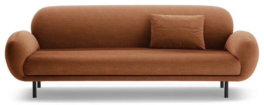 Sofa z materiału bouclé w kolorze terakoty 208 cm Poppy – Micadoni
