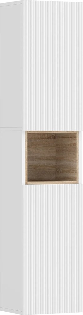 HOMCOM szafka łazienkowa, stojąca z 2 drzwiczkami i otwartą półką, biała | Aosom PL