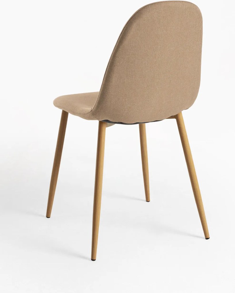 Zestaw 4 Krzese Teok Tkanina