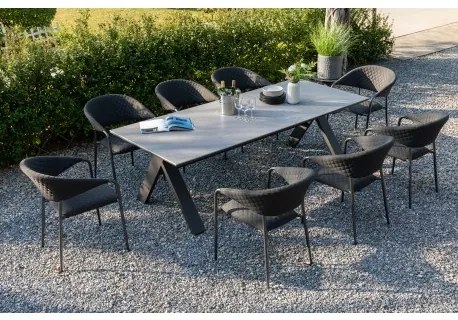 NOVA MELIA antracyt – luksusowy zestaw ogrodowy 6+1