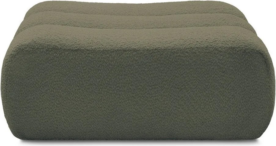 Zielony podnóżek z materiału bouclé Azra – Bobochic Paris