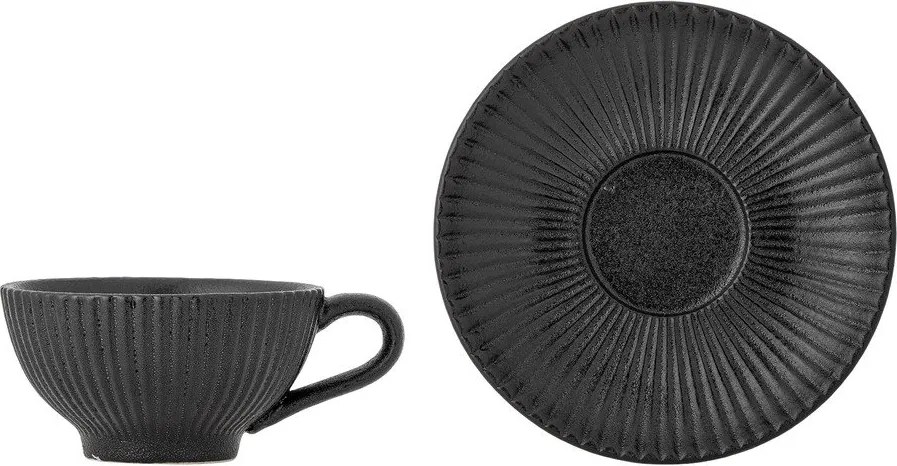 Czarna filiżanka do cappuccino ceramiczna 200 ml Neri – Bloomingville