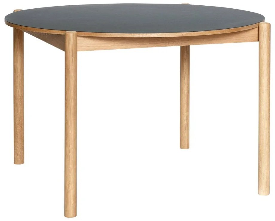 Okrągły stół z litego drewna dębowego ø 115 cm Oblique – Hübsch