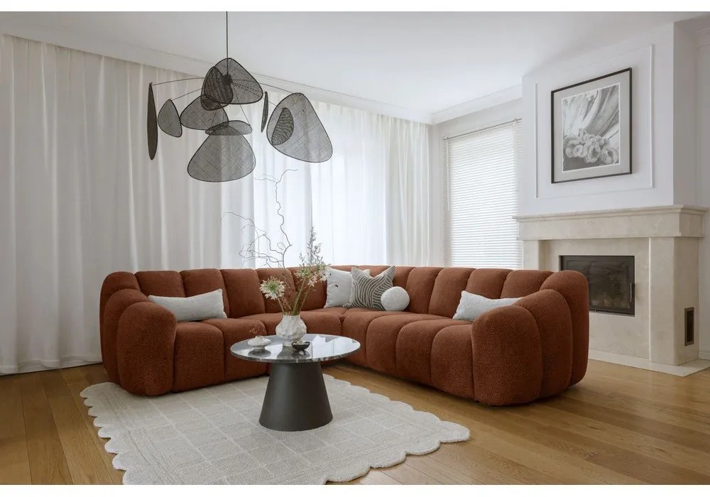 Narożnik w kolorze terakoty Shell – Miuform