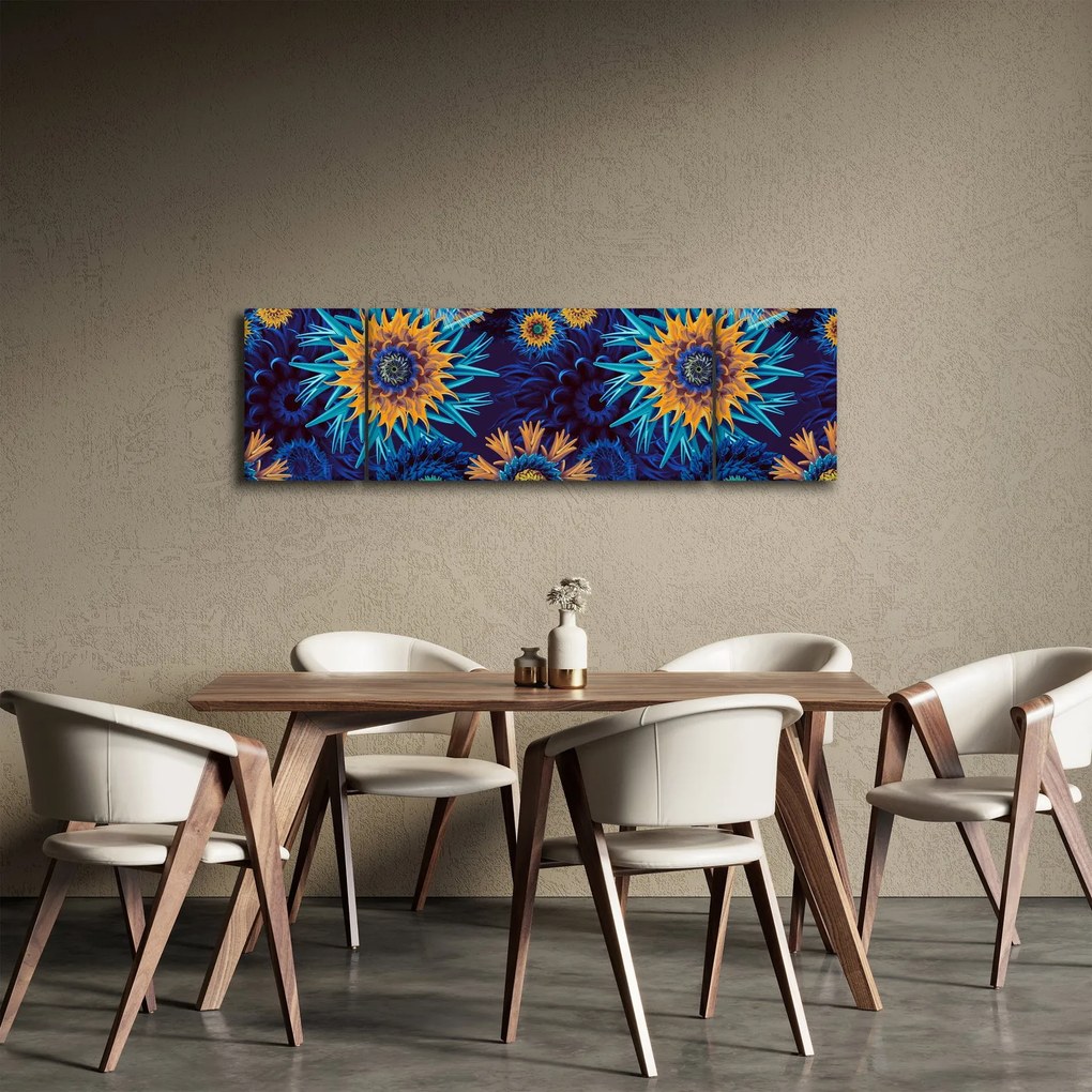 Obraz - kwiaty 3D (170x50 cm)