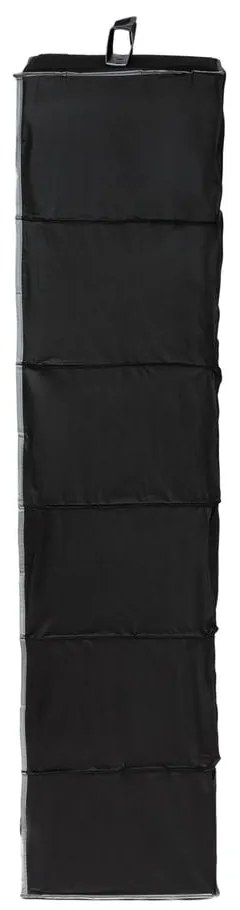 Czarny wiszący organizer do szafy z 6 przegrodami Compactor Garment So