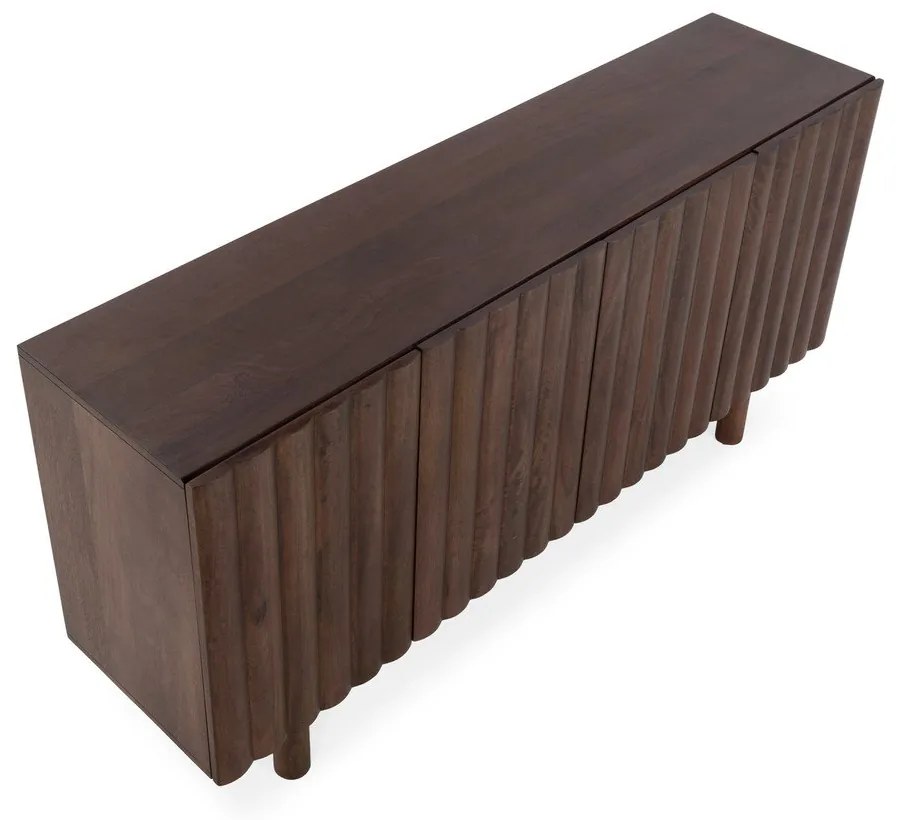 Brązowa komoda z litego drewna mango 160x80x40 cm Tamira – MOME