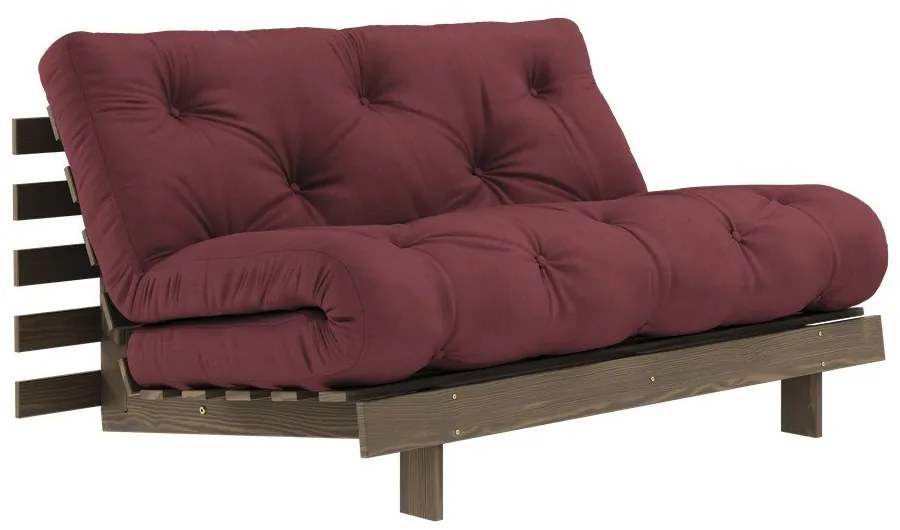 Bordowa rozkładana sofa 140 cm Roots – Karup Design
