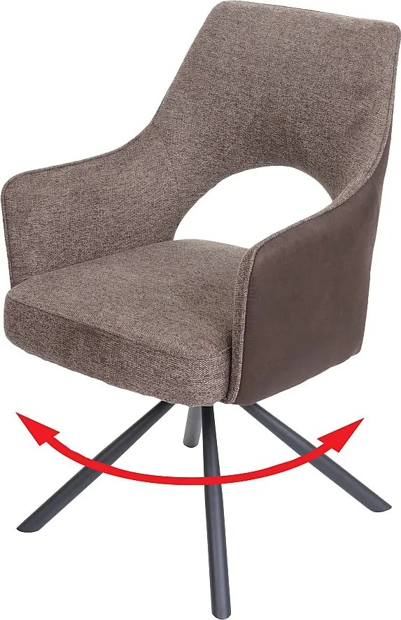 Krzesło do jadalni MCW-K3,  brązowo-ciemnobrązowy