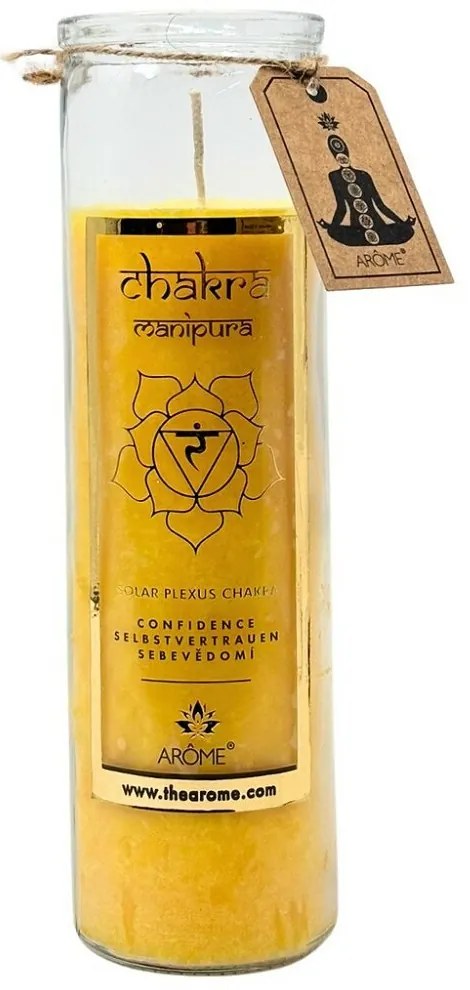 Arome Wysoka świeca zapachowa Czakra Mądrość, zapach kwiatowy, 320 g