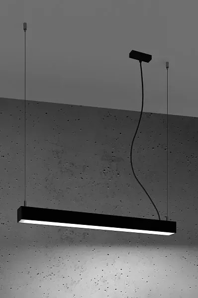 Czarna lampa wisząca LED do biura 4000 K - EX618 N2-H47