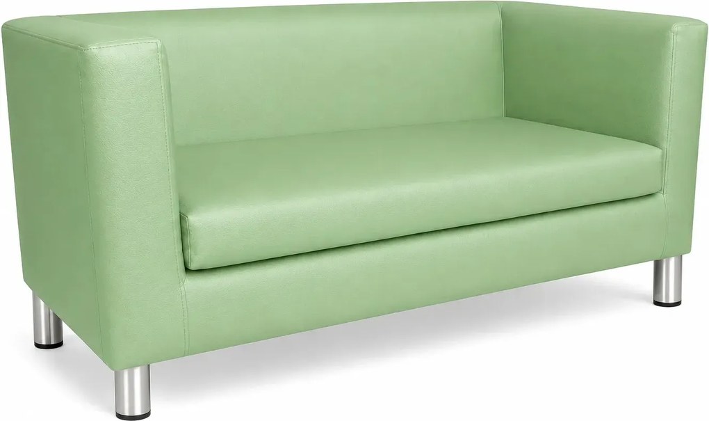 Sofa Monaco : Kolor nogi - Chrom, Kolor tkaniny - EKO-SKÓRA - 7D, Typ tkaniny - Eko-skóra , Wysokość nogi - 15 cm