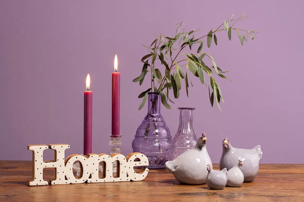 Ceramiczna kurka LILAC CHICKEN fioletowa - różne rozmiary Wielkość: L
