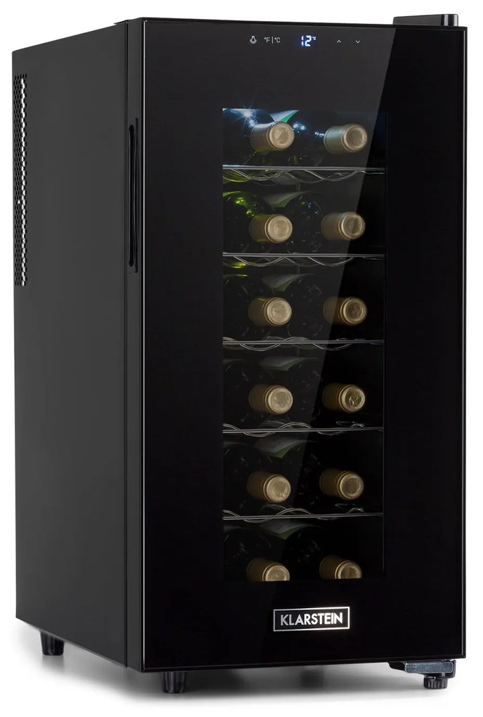 Klarstein Bellevin 49cm 18 Butelek Winiarka Wolnostojąca Czarny