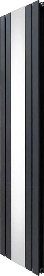 Grzejnik z płaskim lustrem - 1800 mm x 425 mm - antracytowy szary
