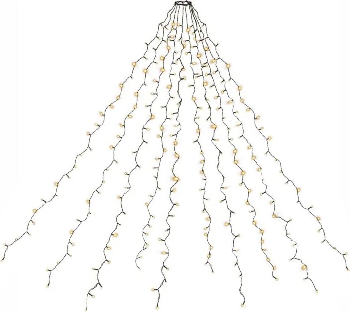 Łańcuch świetlny w kształcie stożka, 280 LED, ciepła biała