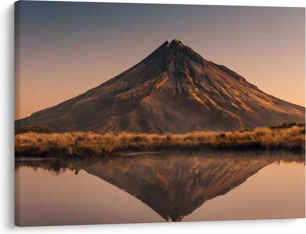 Obraz odbicia góry Taranaki, Nowa Zelandia (70x50 cm)