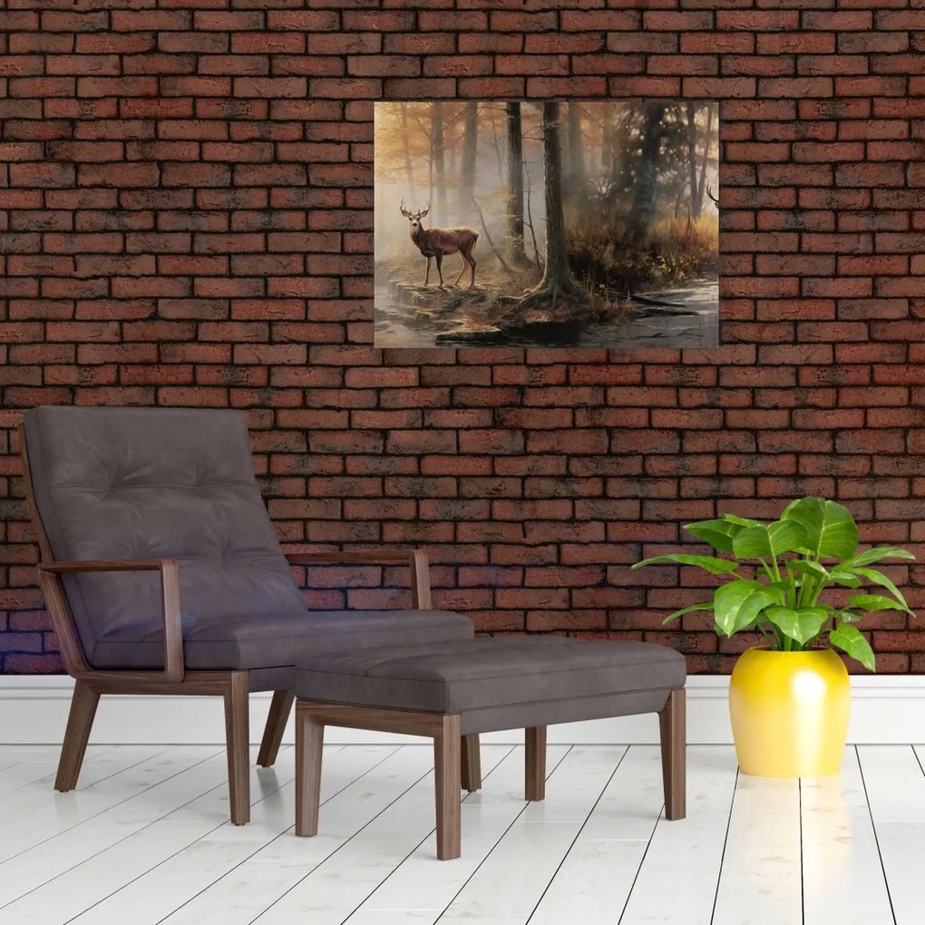 Obraz na szkle - Obraz dzikiej przyrody w stylu vintage (70x50 cm)