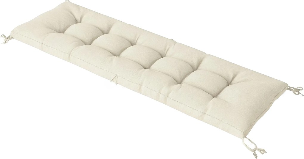 Outsunny Poduszka na Palety Zdejmowana z Paskami Mocującymi, Poduszka Ogrodowa na Leżaki 198 x 65 x 13 cm Beżowa | Aosom PL